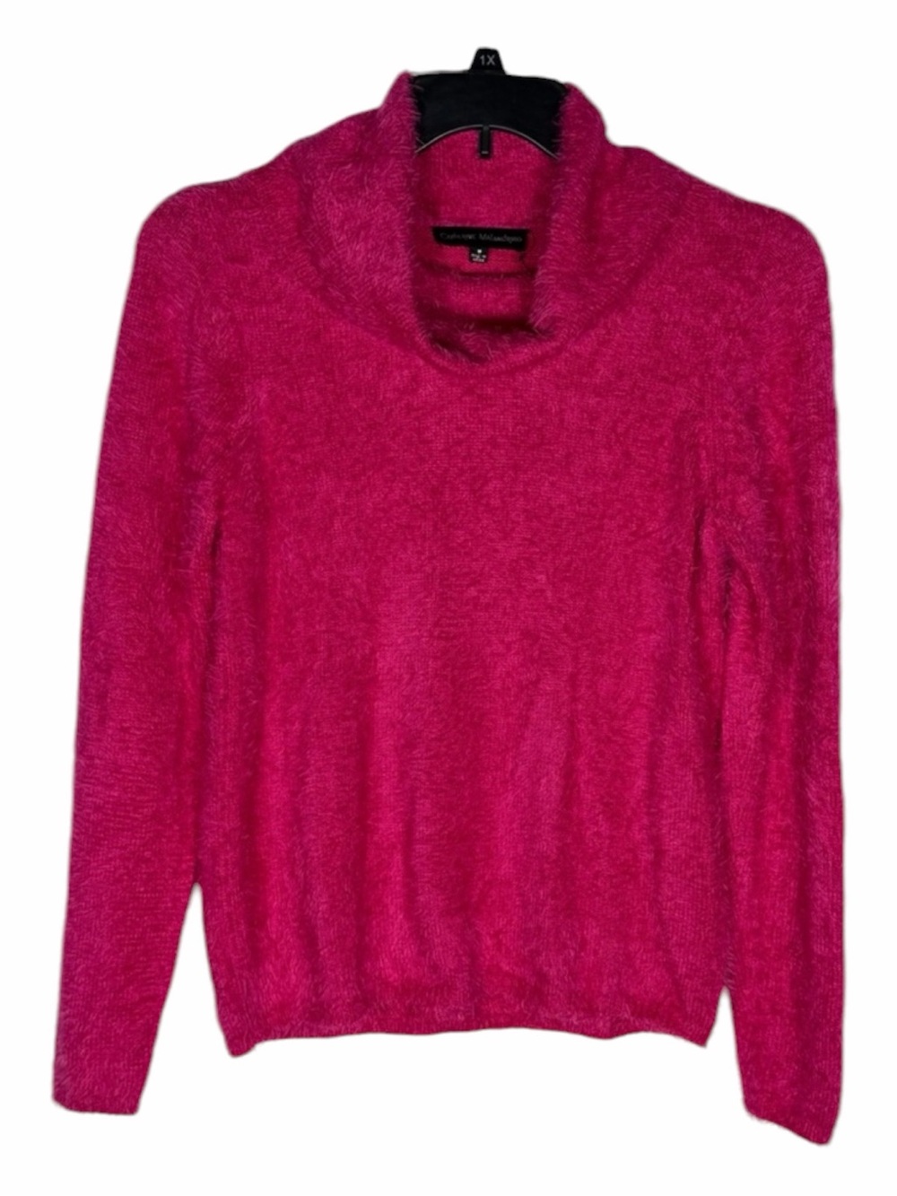 Catherine Malandrino NWT Pink Sapphire Long Sleeve Cowl Neck Sweater Size Med.